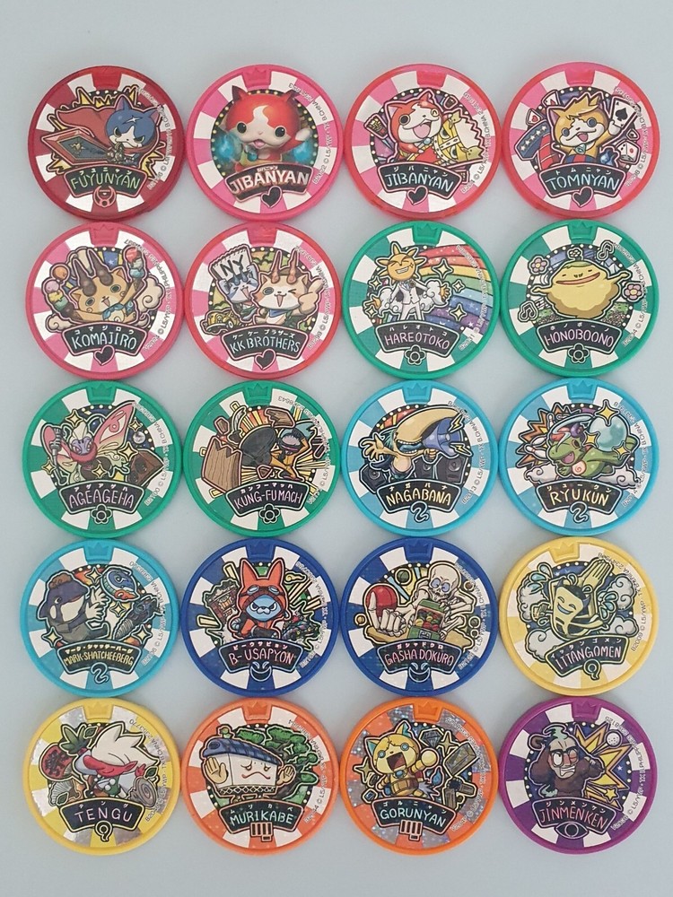 20 Pcs. Yo-Kai Watch Dream Medals Japanese BANDAI Japan (YKM29)