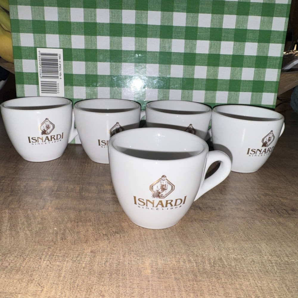 Vintage Pietro Isnardi Set Of 5 Espresso Cups