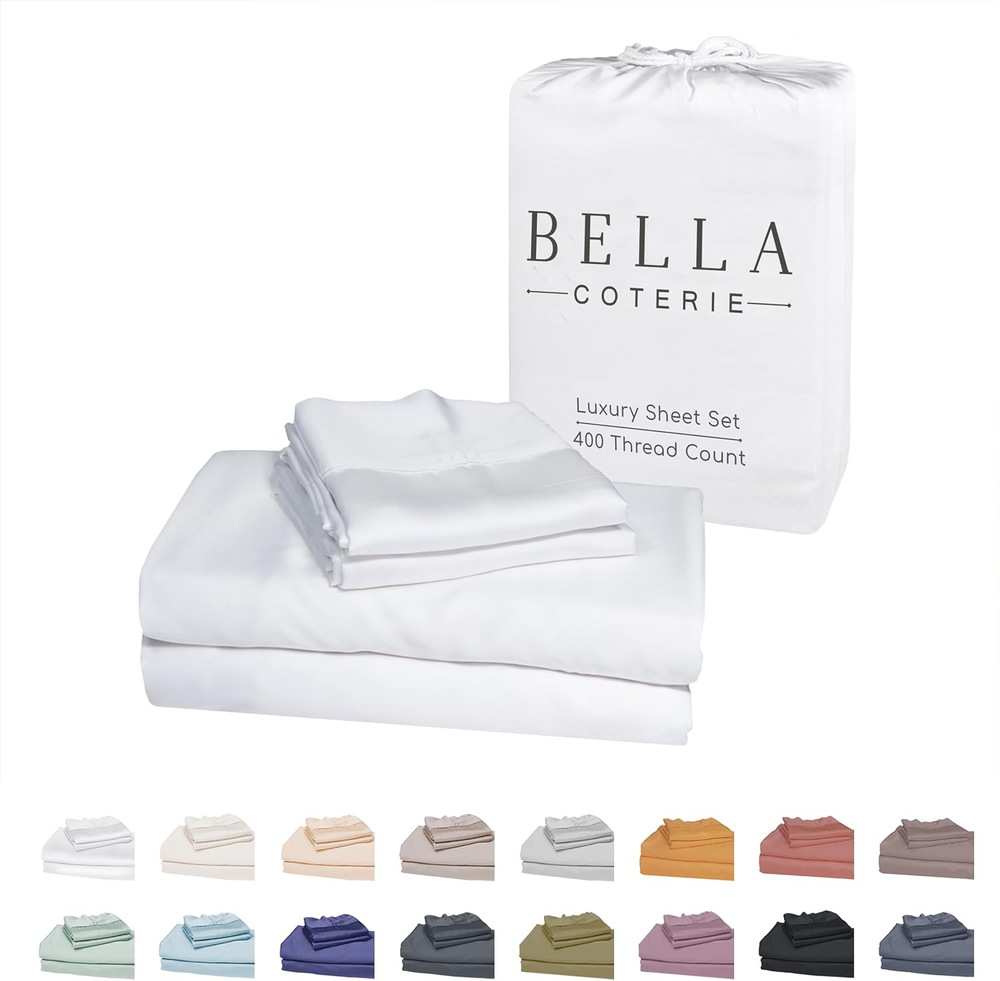 Luxury King Size Bamboo Sheets – Organic Ultra Soft Cooling Bedding for Hot Sleepers  