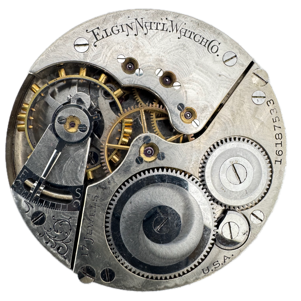Antique 16s 1912 Elgin 17 Jewel Mechanical Hunter Pocket Watch Movement 386 USA