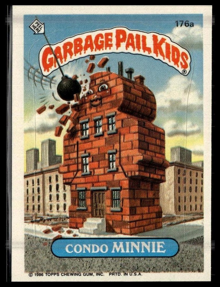 1986 Topps Garbage Pail Kids Series 5 #176a Condo Minnie