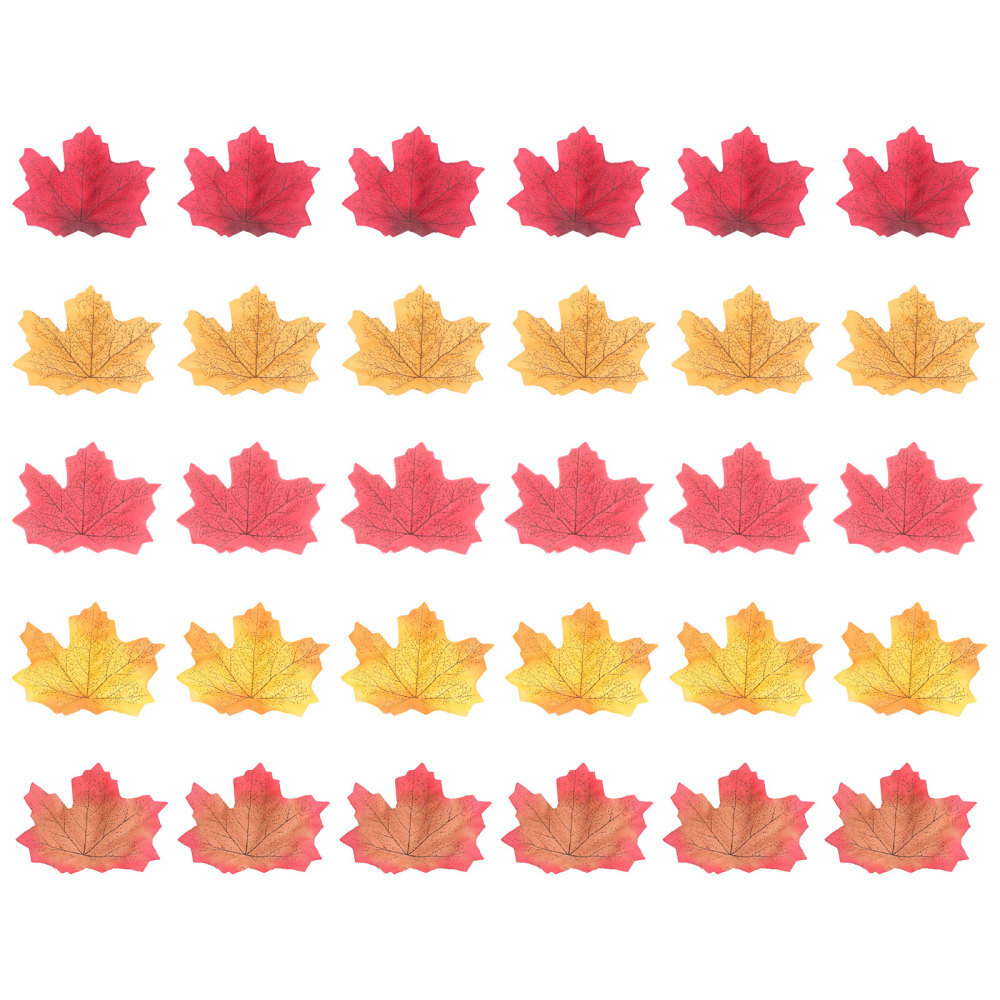 250 Pcs Artificial Simulated Maple Leaf Thanksgiving Decorations Lively