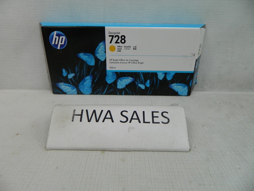 HP F9K15A (728) Yellow Ink Cartridge 300ml