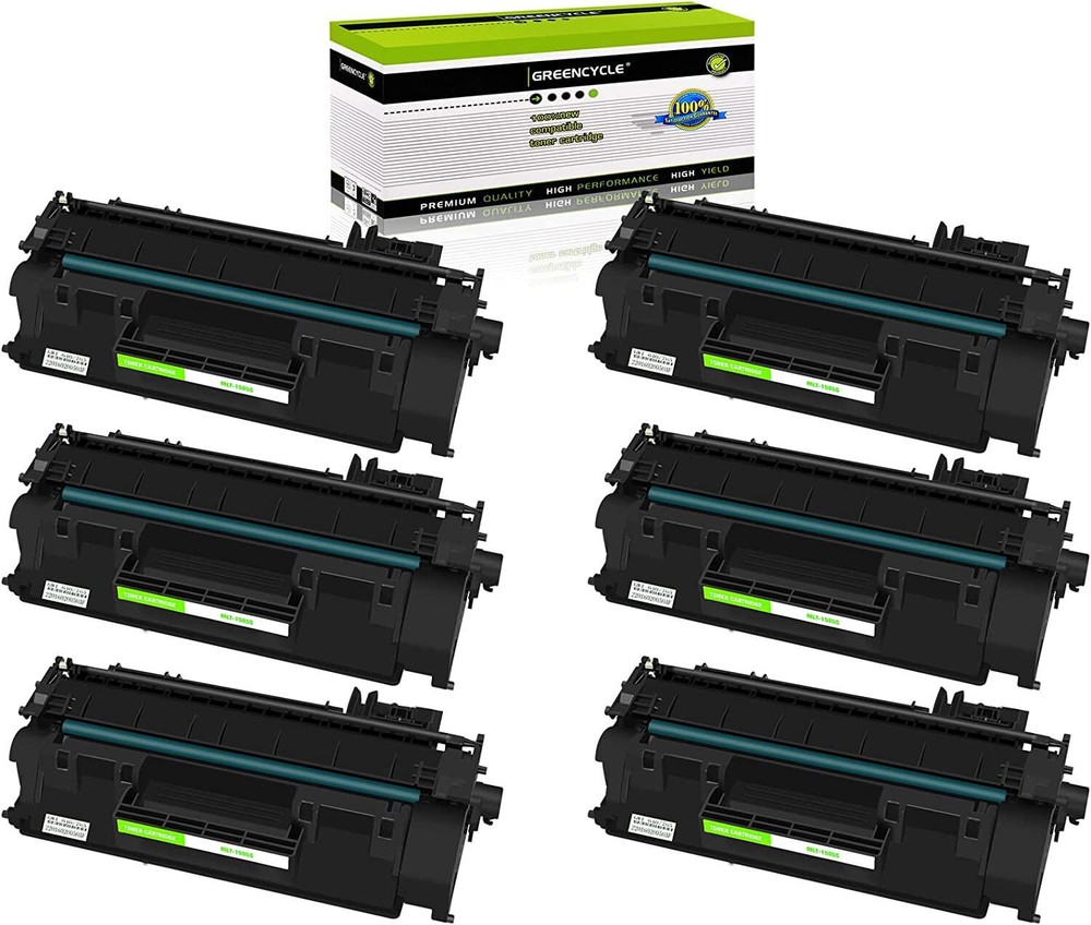 6 Pack CE505A 05A Black Toner Cartridge Fit for HP LaserJet P2030 P2055D Printer
