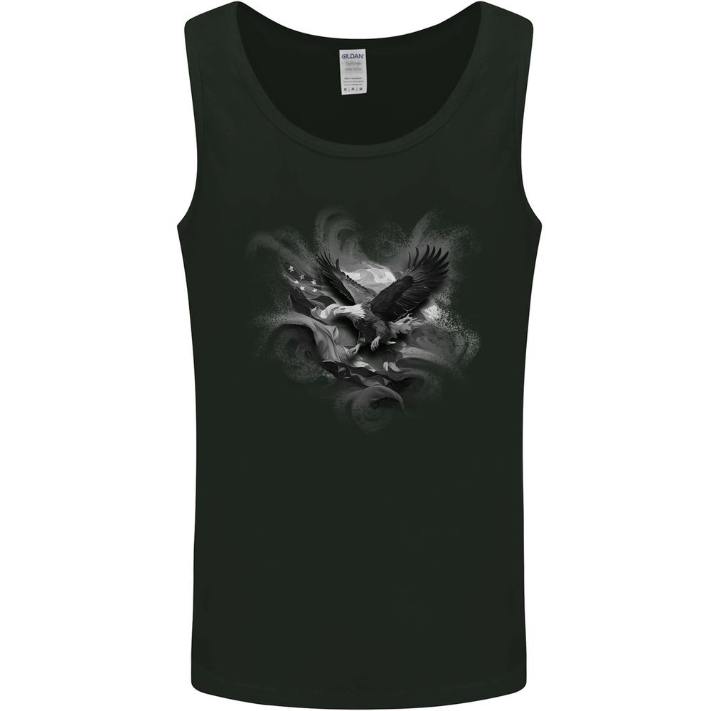 Flying Eagle & USA Flag Mens Vest Tank Top