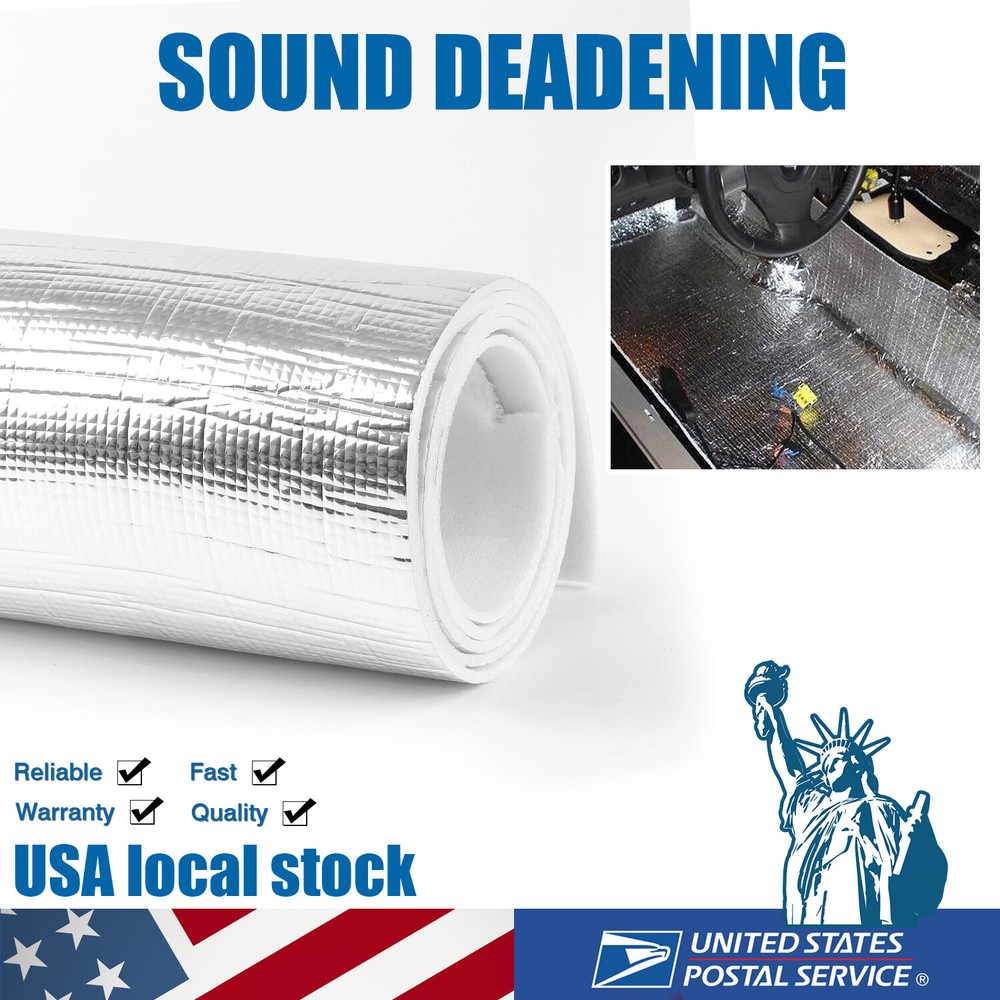 Sound Deadener Mat Noise&Heat Shield Insulation Car Hood Trunk Door 64SQFT 3mm