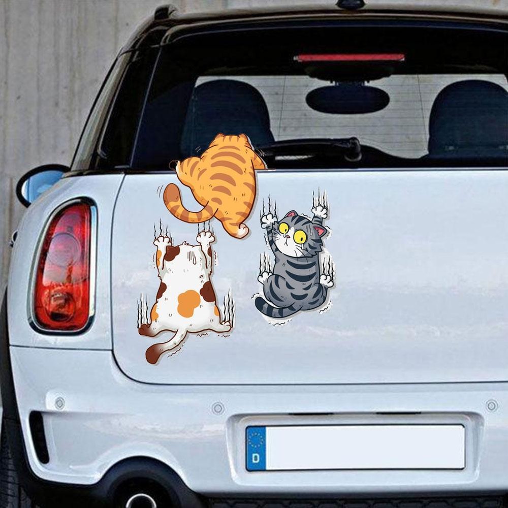 Cute Cat Adhesive Vinyl Decal Sticker Funny Pet Car Truck Window 2024 X1