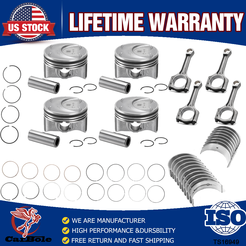 Engine Piston Ring & Rod & Bearing Kit For Hyundai Sonata Kia Optima Forte 2.0L