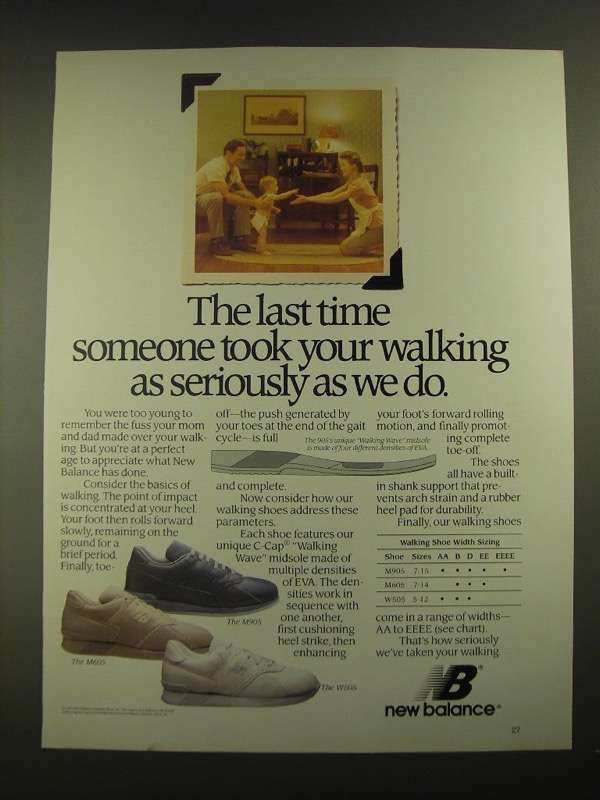 1988 New Balance Shoes Ad - M905, M605 and W505
