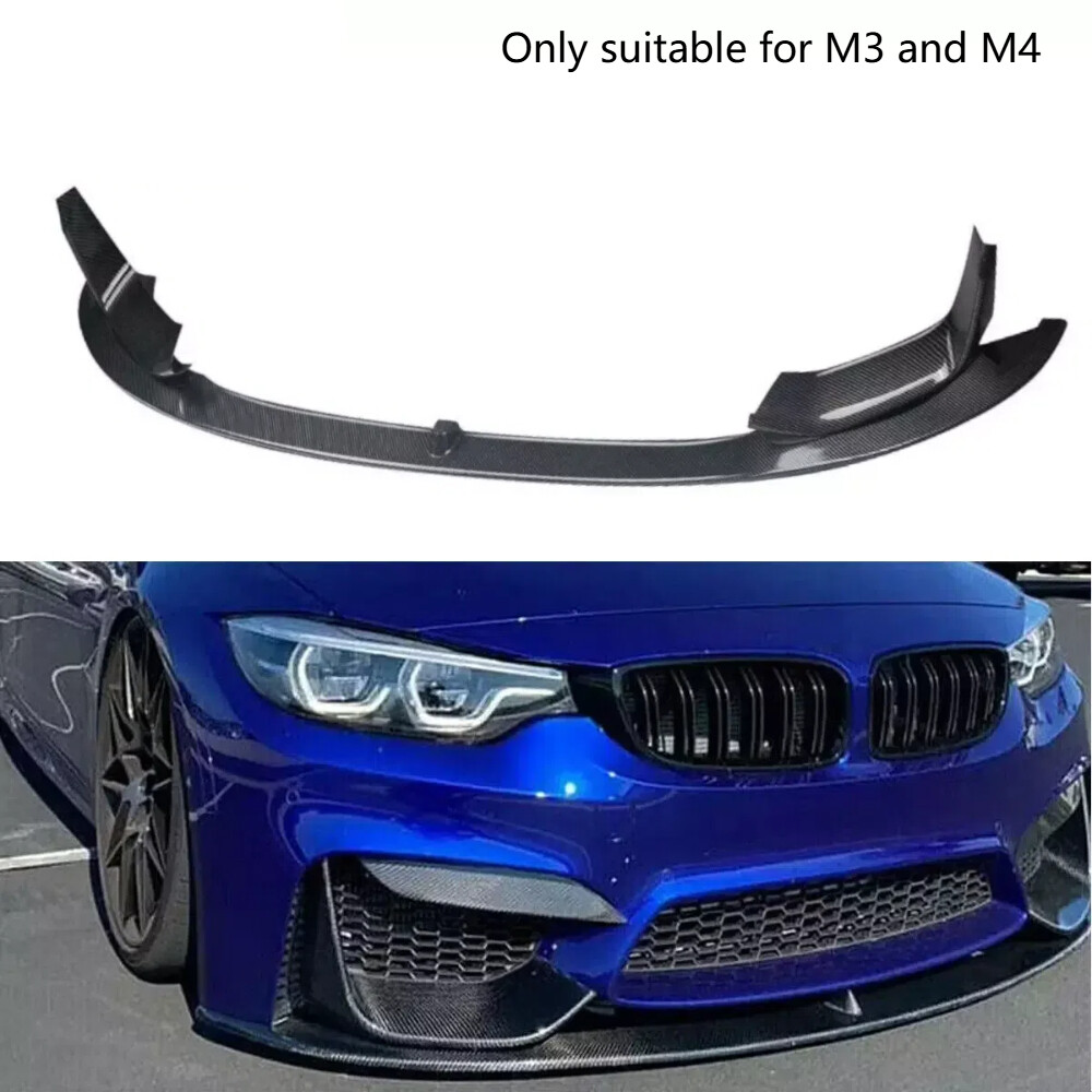 Carbon Fiber Style Front Bumper Lip Splitter For 2015-2020 BMW F80 F82 F83 M3 M4