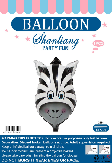 US Seller Zebra animal Foil Balloon for baby shower children Love Celebration...