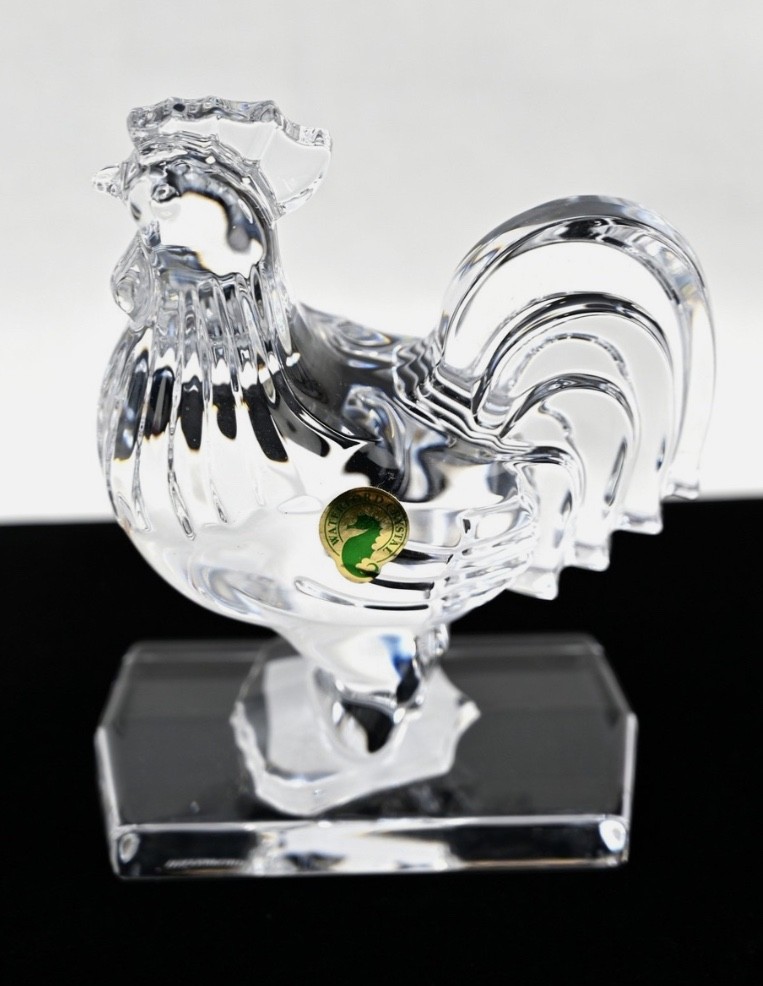 Waterford Crystal Glass ROOSTER CHICKEN Figurine 6.5