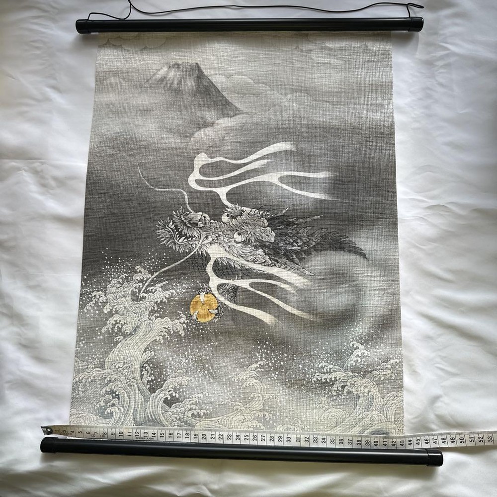 Mt. Fuji, Dragon And Wave Hanging Scrolls