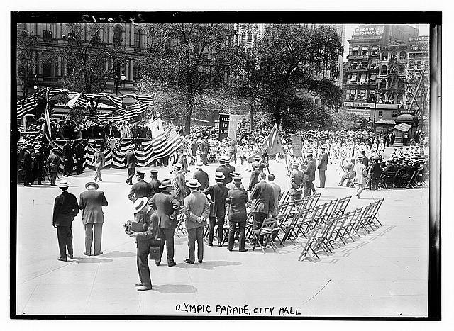 Olympic Parade at City Hall in Stunning Photo