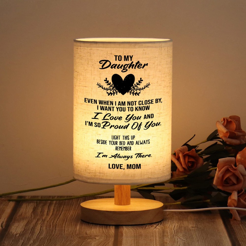 Personalized Table Lamp Gift for Daughter from Mom - Mom to My Daughter Keepsake