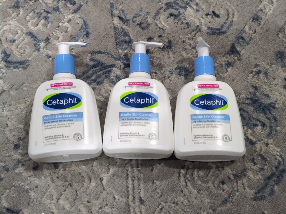 Cetaphil Gentle Skin Cleanser for Sensitive Dry & Normal Skin 8 oz 3-Pack