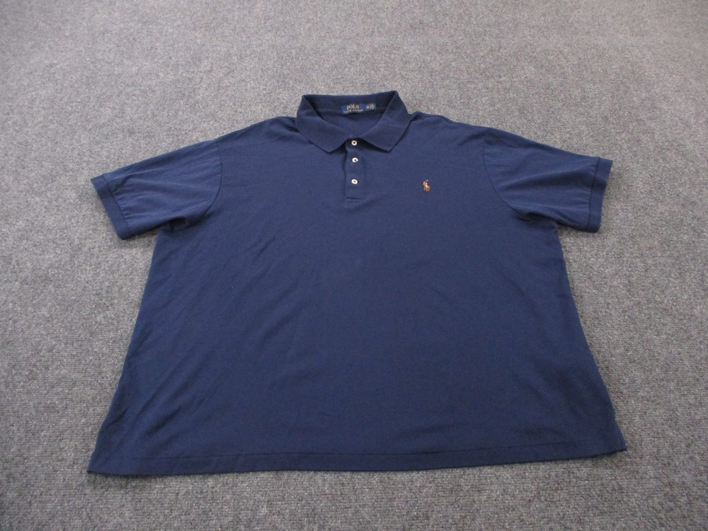 Polo Ralph Lauren Shirt Mens 3XB Blue Golf Pony Embroidered Logo Casual Business