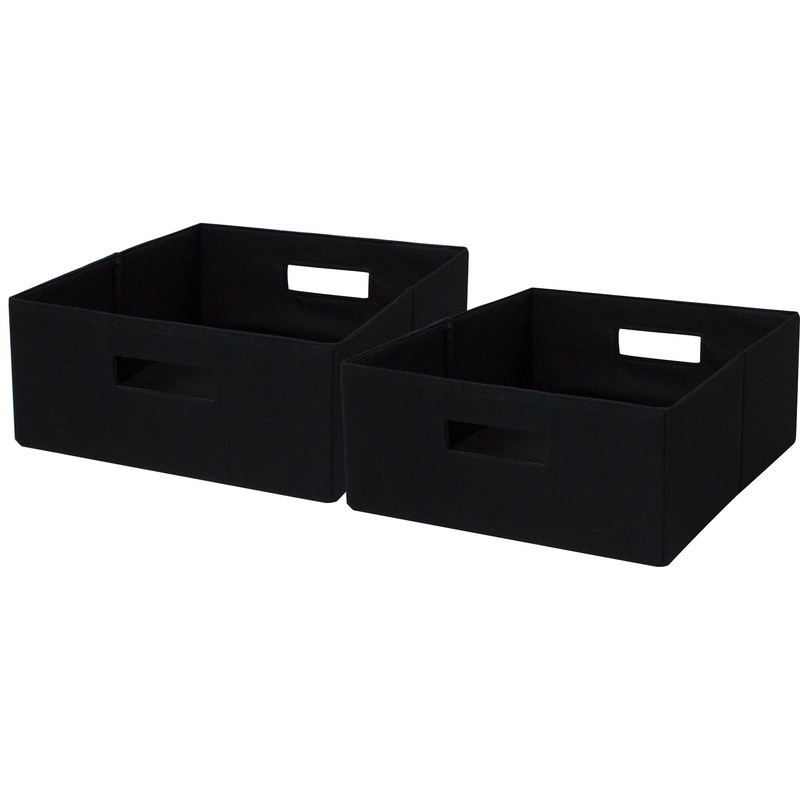 Collapsible Half-Size Storage Cube Organizers 2 Pack with Handles for Indoor Use