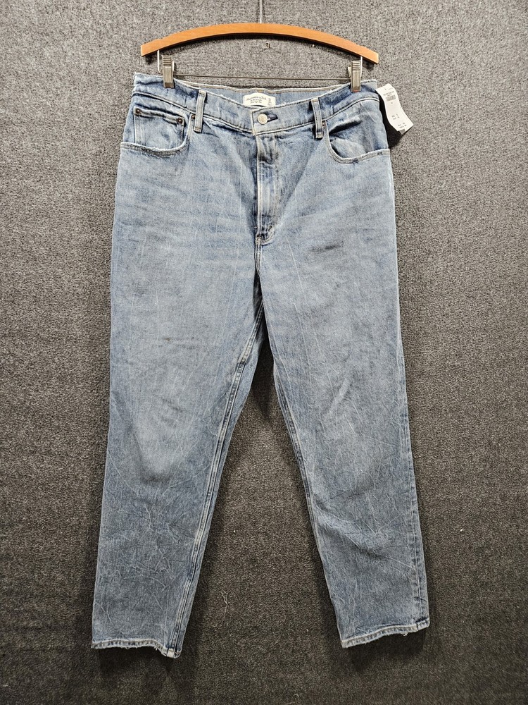 Abercrombie & Fitch Jeans Womens 32 Blue 90s Straight Ultra High Rise NWT