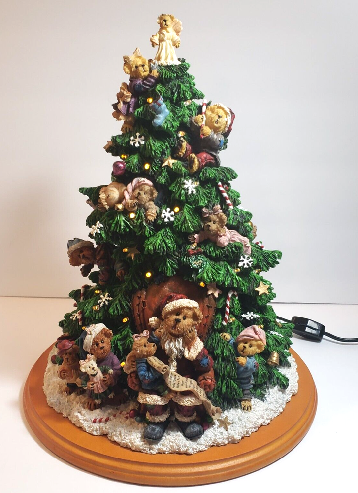 Danbury Mint Boyds Bears Christmas Tree Lighted  13