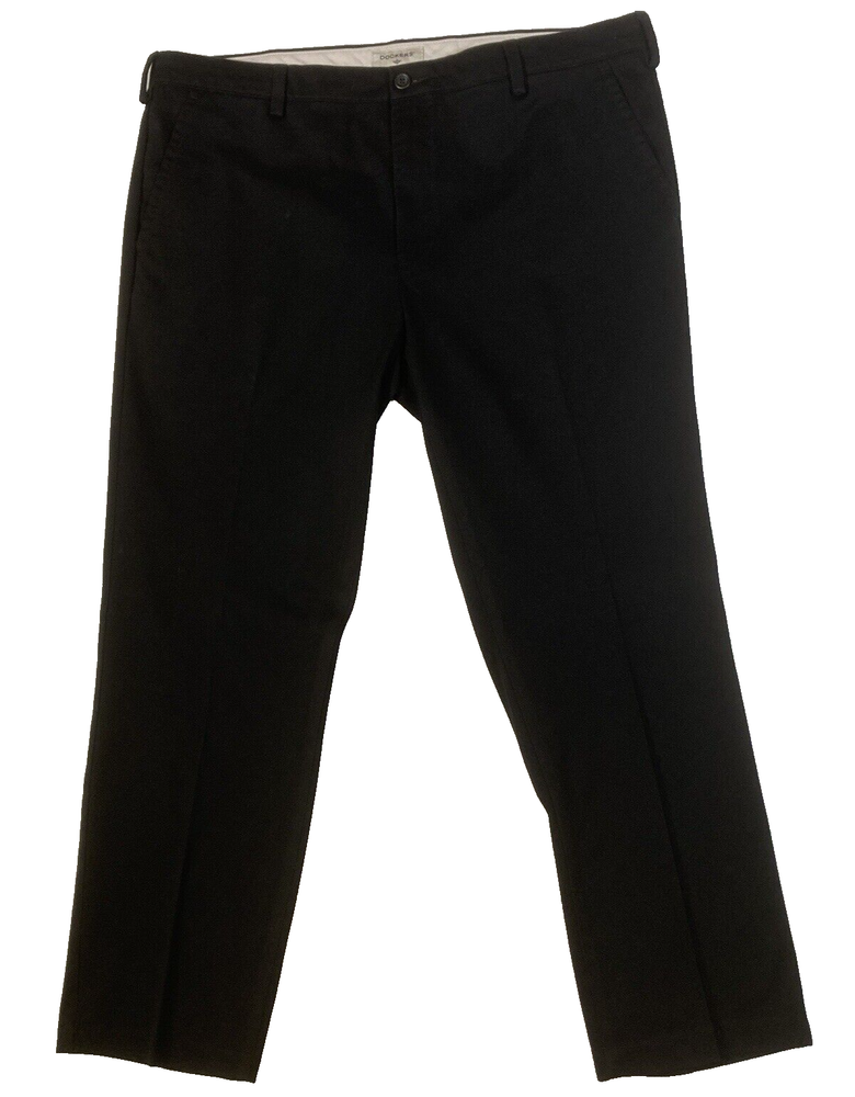Dockers Pants Mens Size W40xL30 Black Slim Fit Flat Front Casual Work NOTE