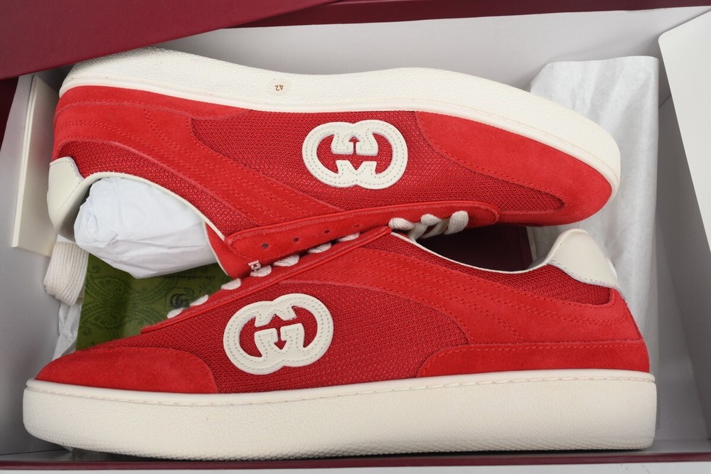 Gucci mens red casual fashion sneakers board shoes