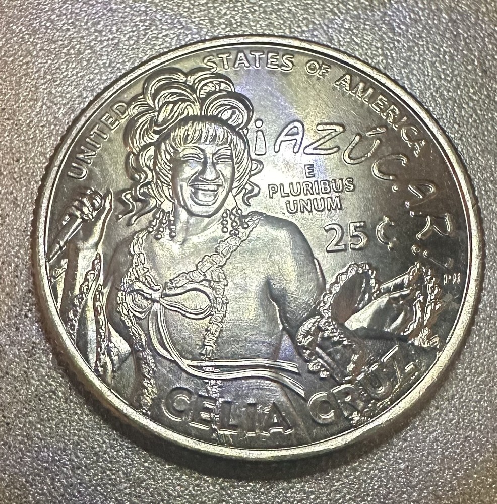 2024-P CELIA CRUZ AMERICAN WOMAN DYE CHIP ERROR UNCIRCULATED QUARTER
