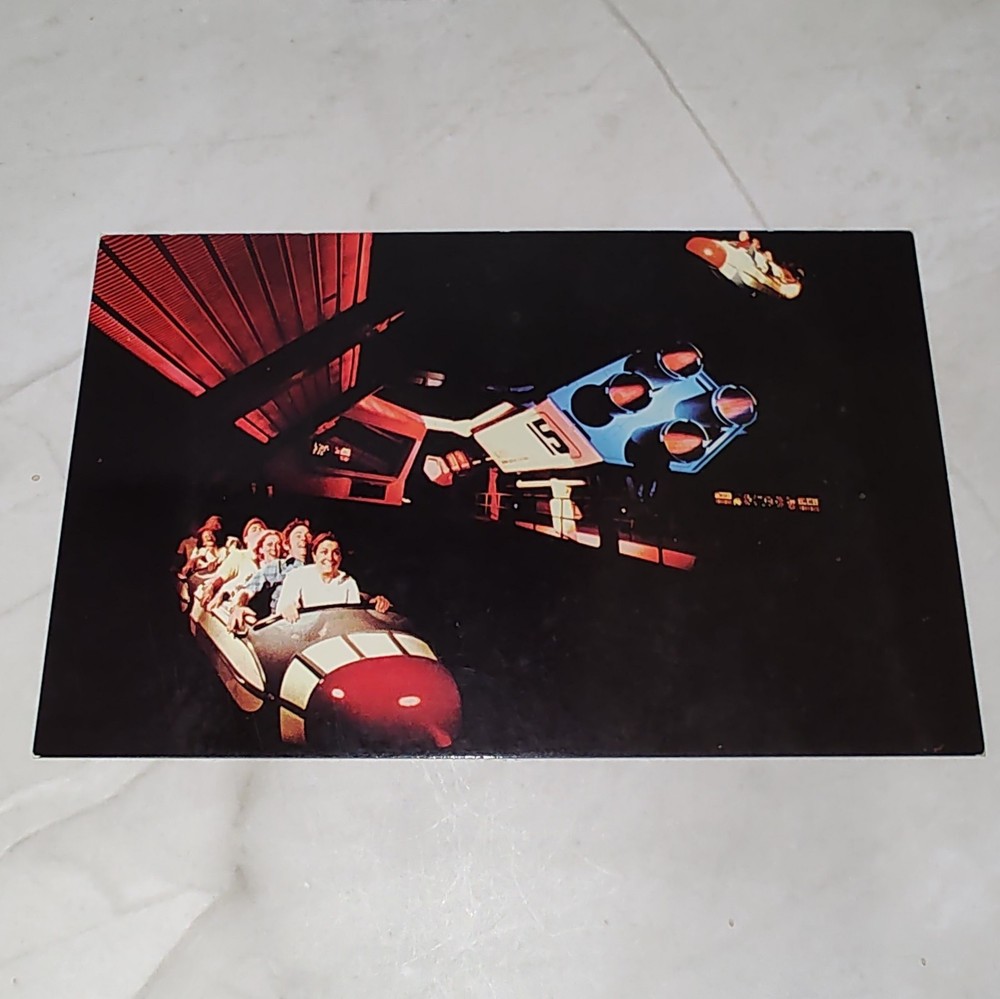 Vintage Walt Disney World Space Mountain Postcard Florida Outer Space
