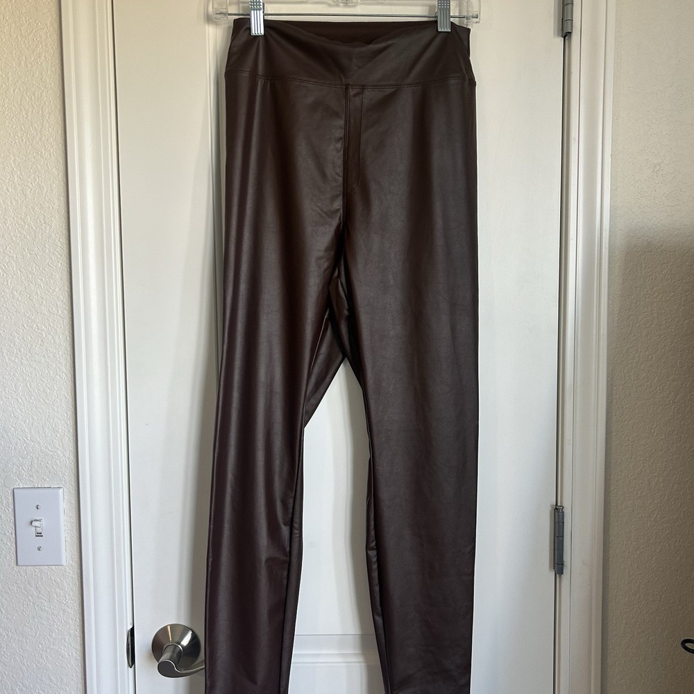 Aerie Offline Women’s Faux Leather Leggings Size L NWT Luxe Fit