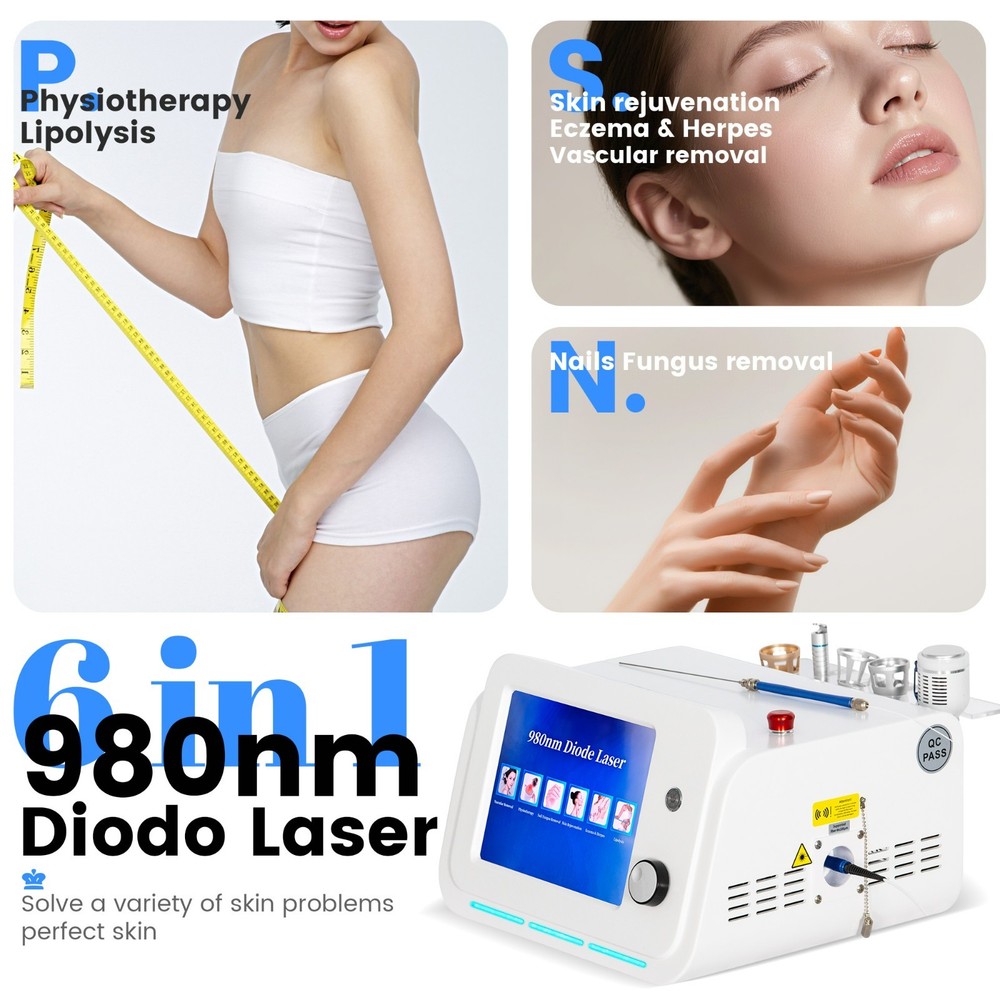NEW 980nmDiode Laser Vascular Removal Machine Spider Vein/Nail Fungus Removal