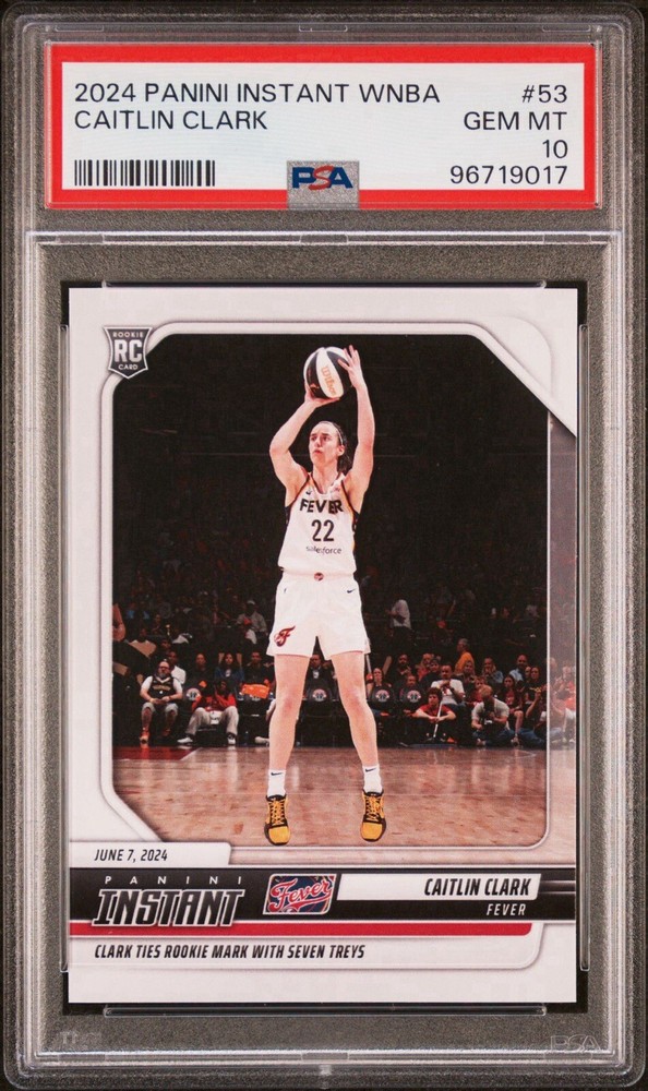 2024 Panini Instant WNBA Caitlin Clark #53 PSA 10 Rookie RC Limited Edition 2569 Commanders Collectible Card