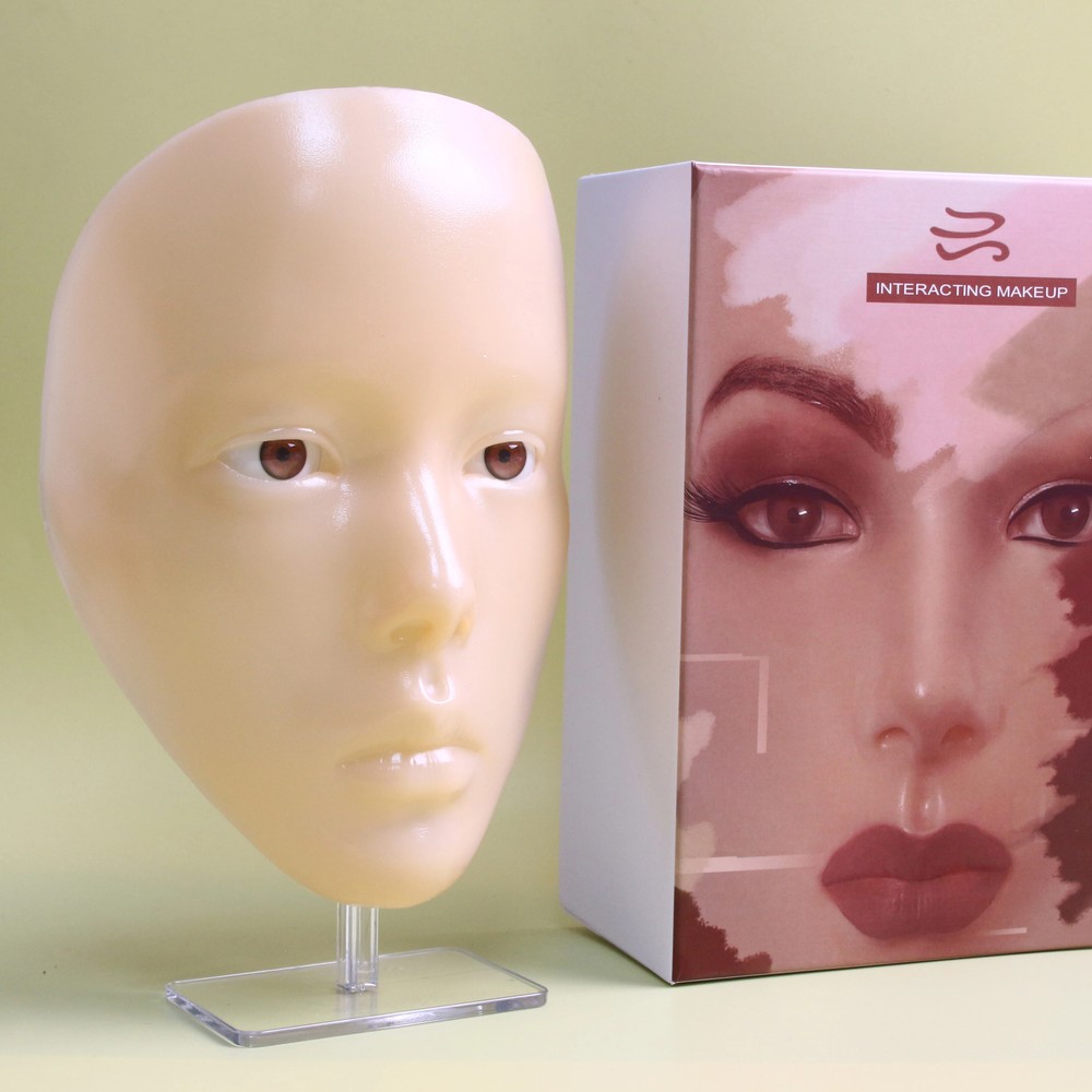 Reusable 5D Eye Eyebrow Makeup Practice Silicone Face Tattoo Skin Pad Mannequin