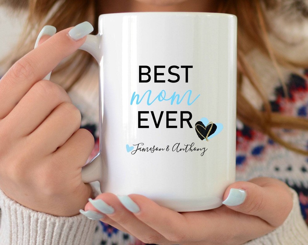 Best Mom Ever Coffee Mug For Mom Of Boys Personalized Mug Mother's Day Gift Gift