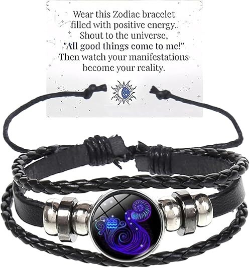 Cancer Zodiac Spirit Bracelet Multilayer Adjustable Black Constellation Charm