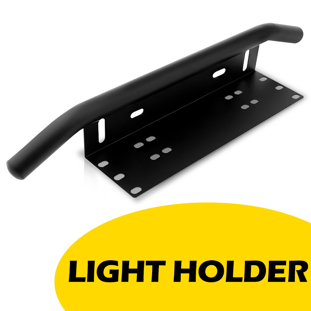 23-Inch Off-Road Aluminum Front Bumper License Plate Mount with Light Holder