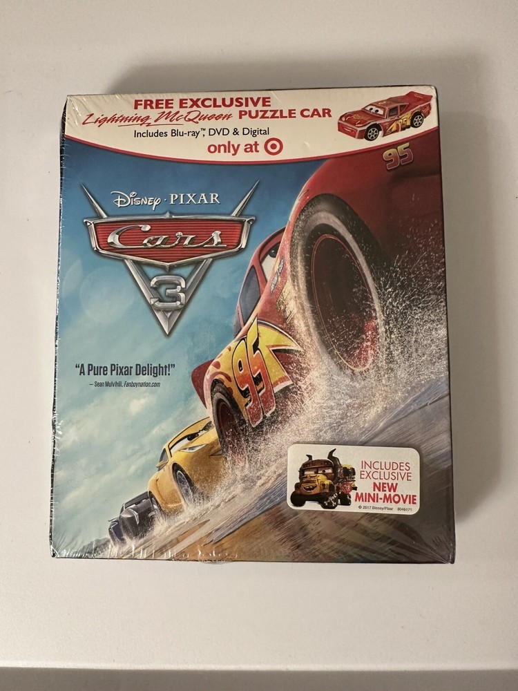 Disney Pixar Cars 3 (Blu-Ray + DVD + Digital, 2017) Target Exclusive - SEALED