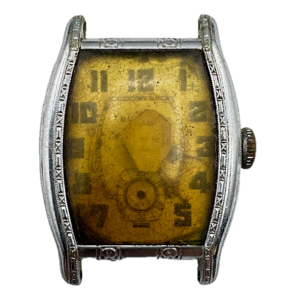 Vintage 1930 Bulova Crusador Mens Mechanical Chrome Wristwatch 10AN