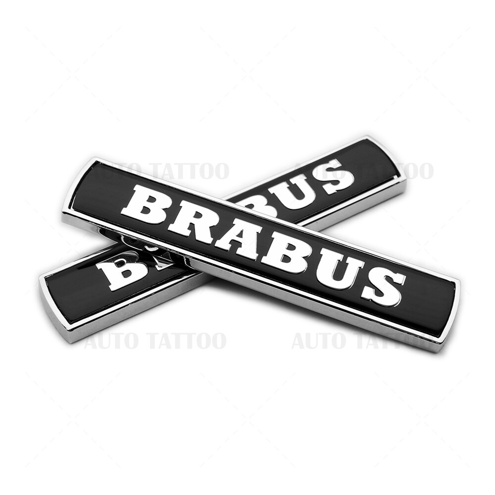 2x Mercedes Brabus Side Fender Marker Logo Badge Emblem Nameplate Sport Decorate