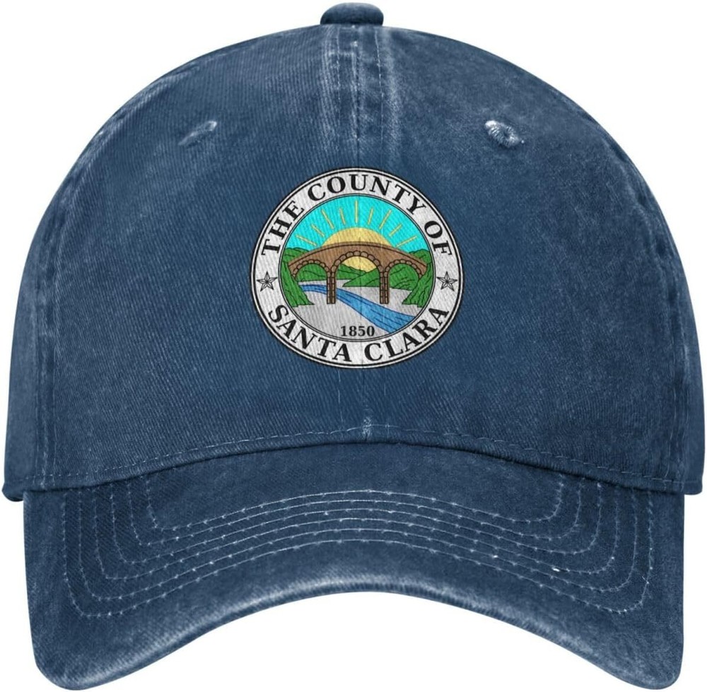 Santa Clara County California Seal Adjustable Baseball Cap for Men and Women