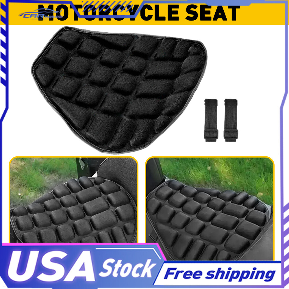 NEW Motorcycle Gel Cushion Seat Fit Shock Pad Cover Pressure Breathable Relief