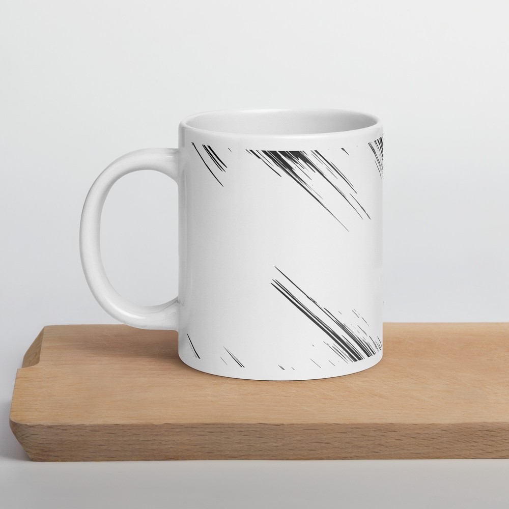 White glossy mug