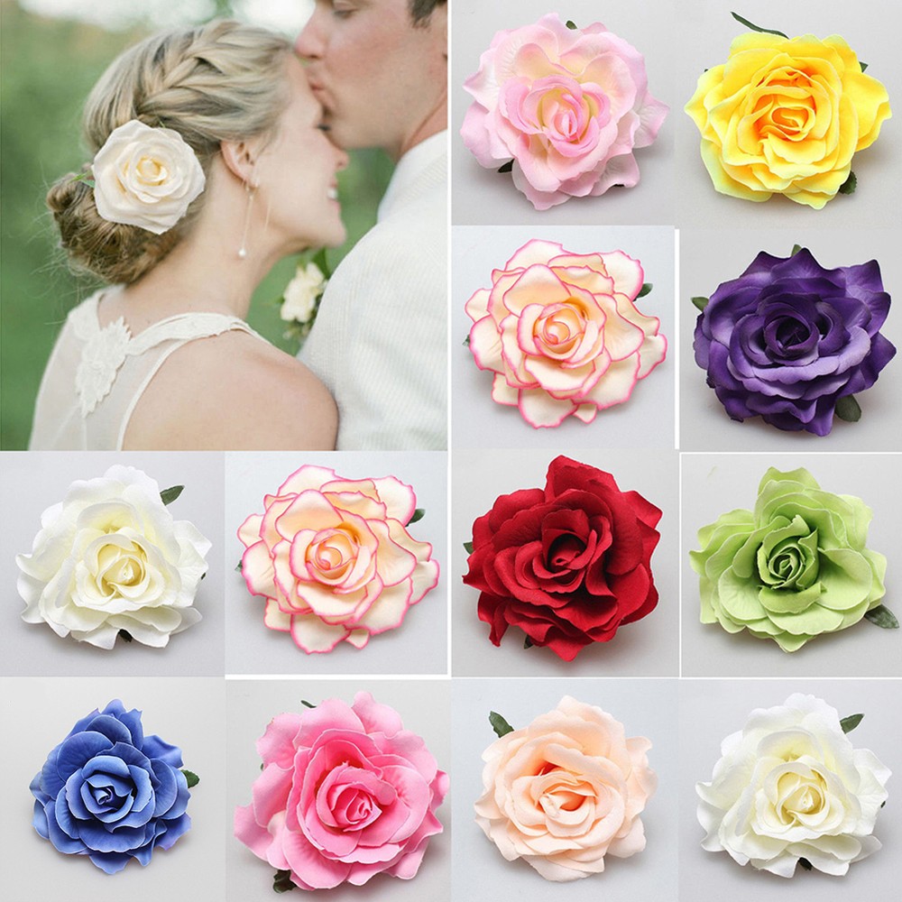 Rose Flower Hairpin Brooch Wedding Bridesmaid Party Accessories Hair Clip*a5