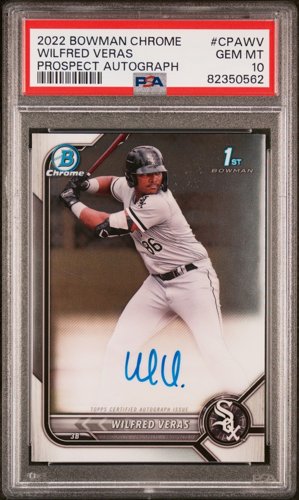 2022 Bowman Chrome Prospect Autographs Wilfred Veras #CPAWV Baseball PSA 10