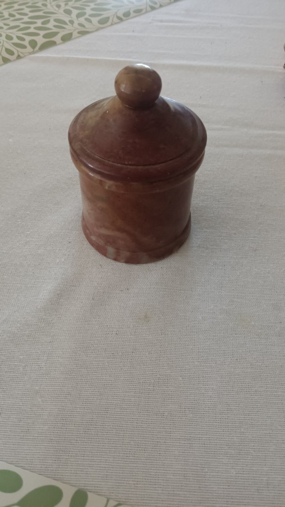Vintage Natural Stone Jar or Box