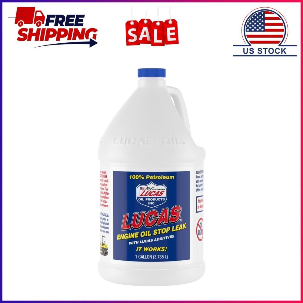 Lucas 10279 Automotive Engine Oil Stop Leak, Gallon Size Bottle