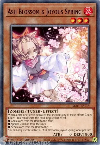 Ash Blossom & Joyous Spring SDCB-EN014 Structure Deck: Legend of the Crystal Beasts 1st Edition