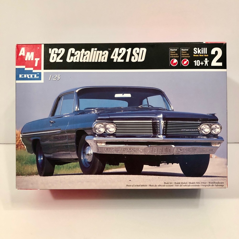 VTG AMT ERTL 1:25 Scale 1962 Pontiac Catalina 421SD Model Car Kit #6134