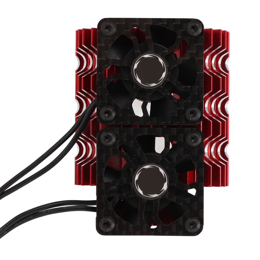 40‑42mm Brushless Motor Cooling Fan Dual Motor Heatsink For 1/8 RC FD