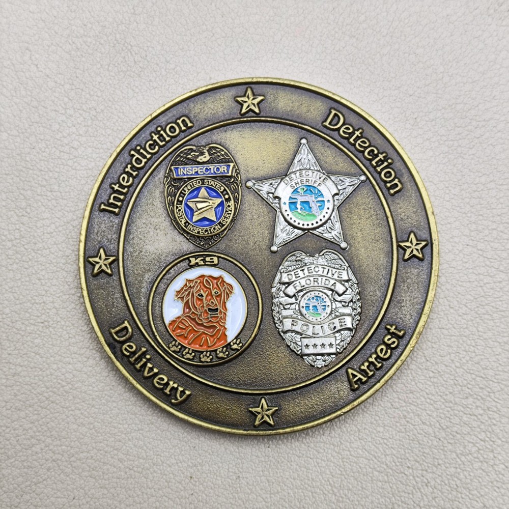 Florida Police Department Drug Interdiction Challenge Coin