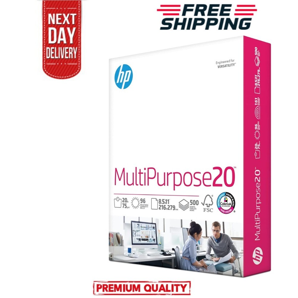 HP Copy & Print 20 lb Printer Paper, 8.5 x 11, 1 Ream (500 Sheets), 92 Bright